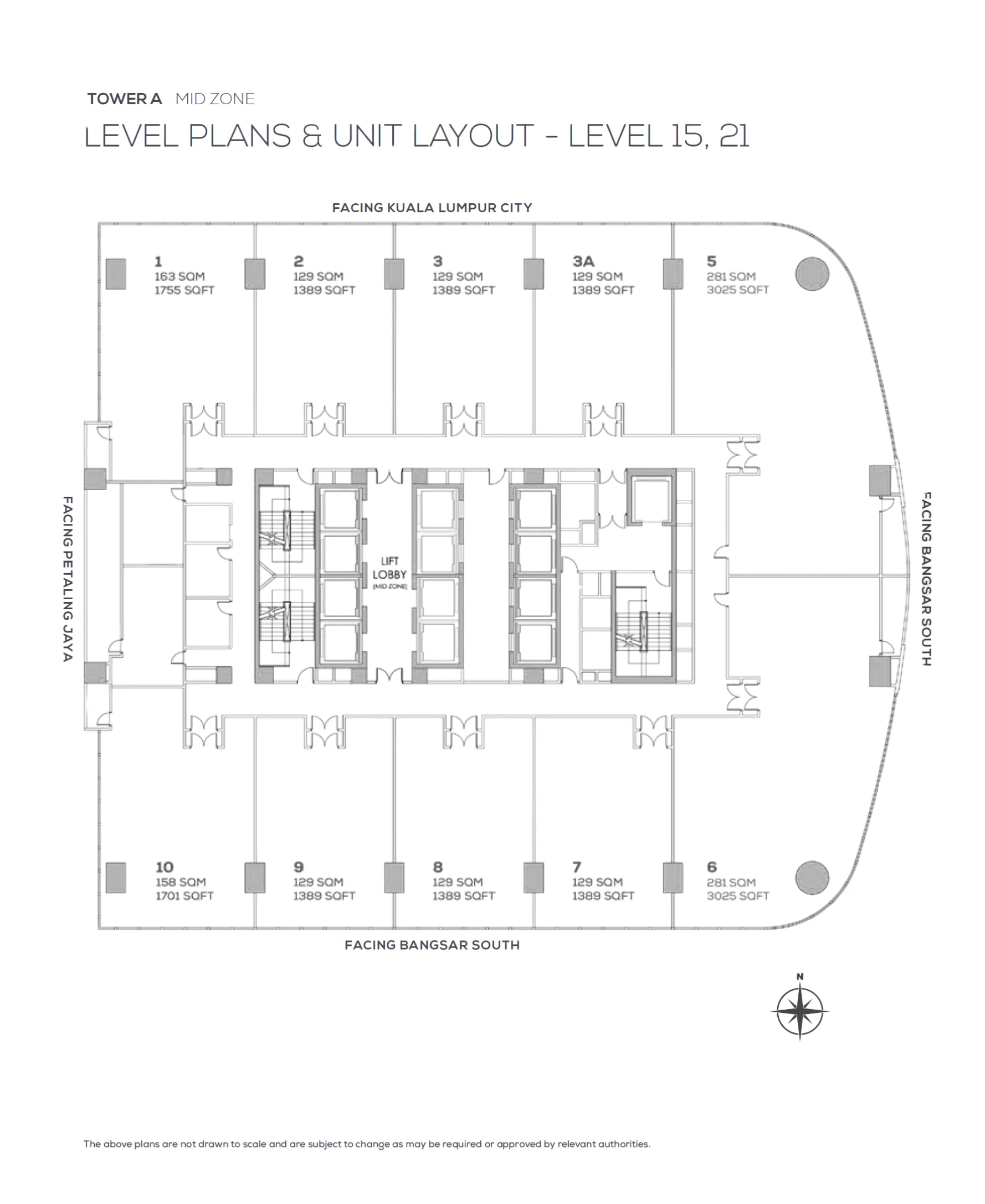 Duo Tower Bangsar South floor plan Type E - modern office layout