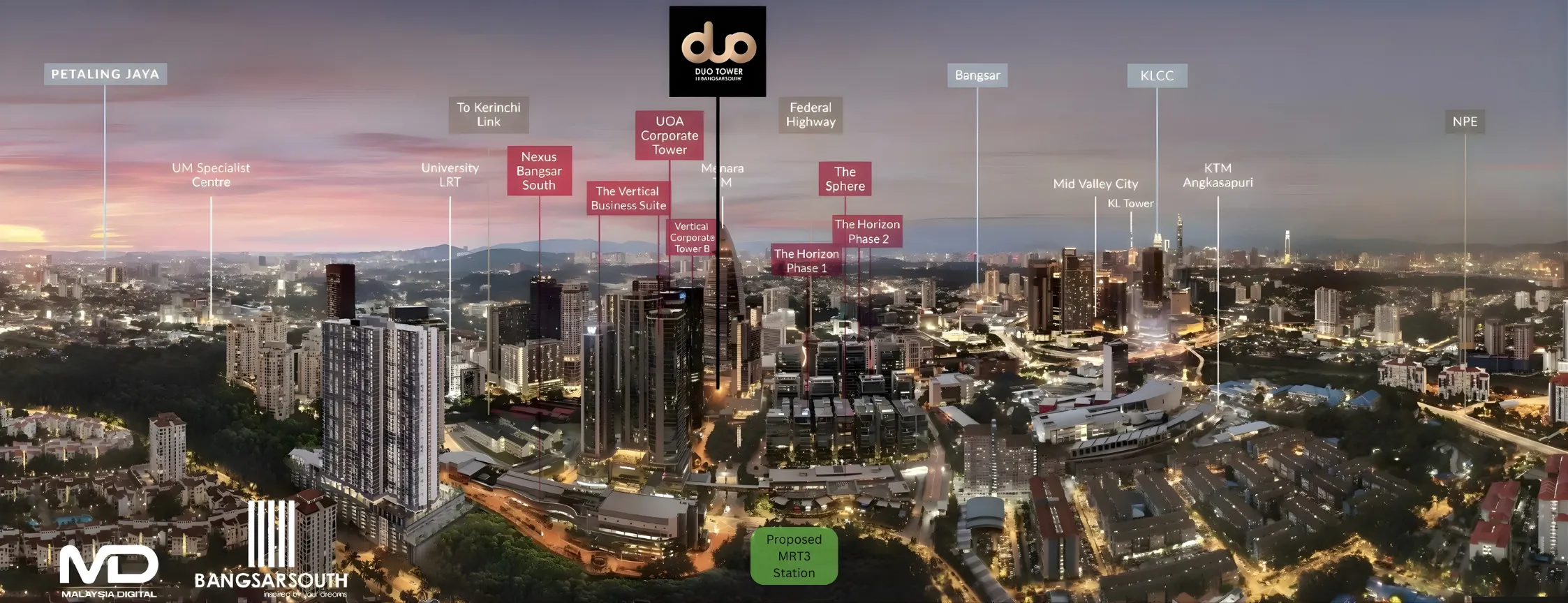 Duo Tower Grade A Office in Bangsar South - Premium KL Office Space